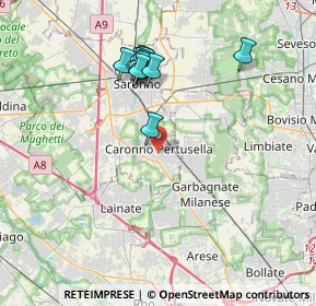 Mappa 21042 Caronno Pertusella VA, Italia (3.49818)