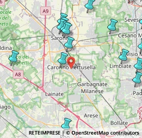 Mappa 21042 Caronno Pertusella VA, Italia (5.9875)