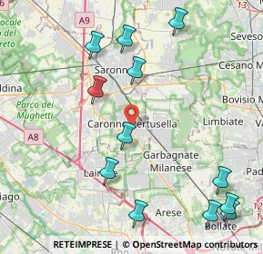 Mappa 21042 Caronno Pertusella VA, Italia (5.09)