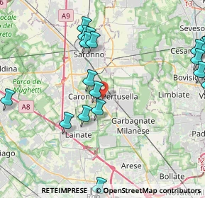 Mappa 21042 Caronno Pertusella VA, Italia (5.521)