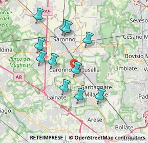 Mappa 21042 Caronno Pertusella VA, Italia (3.48455)