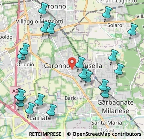 Mappa 21042 Caronno Pertusella VA, Italia (2.5575)