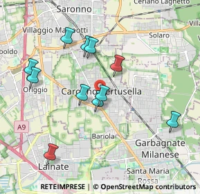 Mappa 21042 Caronno Pertusella VA, Italia (1.84182)