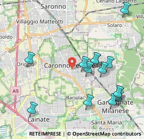 Mappa 21042 Caronno Pertusella VA, Italia (2.20929)