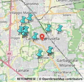 Mappa 21042 Caronno Pertusella VA, Italia (1.66154)