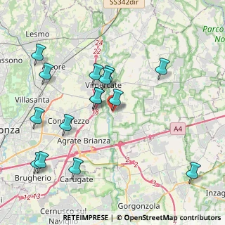 Mappa Via Roma, 20875 Burago di Molgora MB, Italia (4.36133)