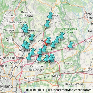 Mappa Via Roma, 20875 Burago di Molgora MB, Italia (6.3905)