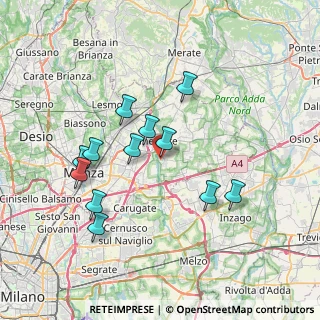 Mappa Via Roma, 20875 Burago di Molgora MB, Italia (6.85)