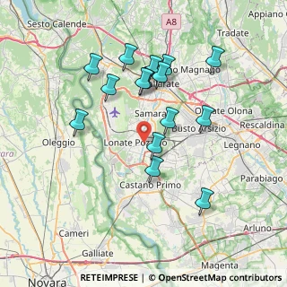 Mappa Via Olona, 21015 Lonate Pozzolo VA, Italia (7.016)