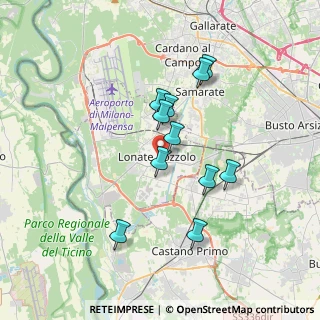 Mappa Via A Volta, 21015 Lonate Pozzolo VA, Italia (3.02091)