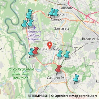 Mappa Via A Volta, 21015 Lonate Pozzolo VA, Italia (4.86667)