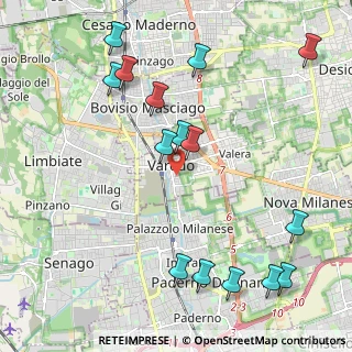 Mappa Via Luigi Galvani, 20814 Varedo MB, Italia (2.50133)