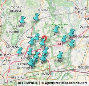 Mappa Cascina Foppani, 20876 Ornago MB, Italia (7.3725)