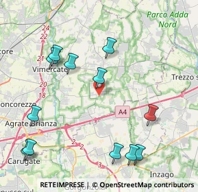 Mappa Cascina Foppani, 20876 Ornago MB, Italia (4.86833)