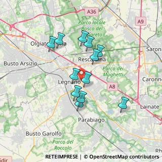 Mappa Via Canazza, 20025 Legnano MI, Italia (2.98333)