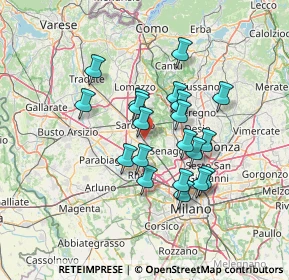 Mappa Via Monterosso, 21042 Caronno Pertusella VA, Italia (11.2435)