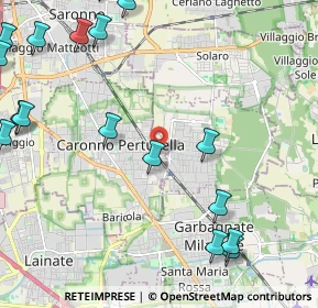 Mappa Via Monterosso, 21042 Caronno Pertusella VA, Italia (3.12789)