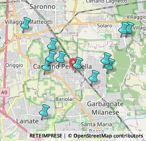 Mappa Via D. E. Uboldi, 21042 Caronno Pertusella VA, Italia (1.90333)