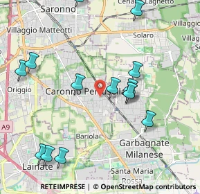Mappa Via D. E. Uboldi, 21042 Caronno Pertusella VA, Italia (2.348)