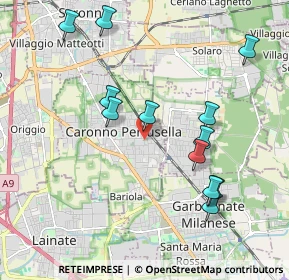 Mappa Via D. E. Uboldi, 21042 Caronno Pertusella VA, Italia (2.0425)