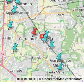 Mappa Via D. E. Uboldi, 21042 Caronno Pertusella VA, Italia (2.75308)