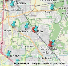 Mappa Via D. E. Uboldi, 21042 Caronno Pertusella VA, Italia (3.10083)