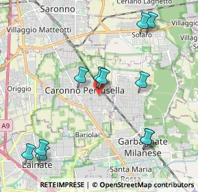 Mappa Via D. E. Uboldi, 21042 Caronno Pertusella VA, Italia (2.30727)