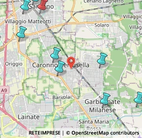 Mappa Via D. E. Uboldi, 21042 Caronno Pertusella VA, Italia (3.06909)