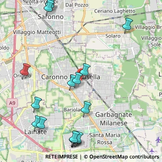 Mappa Via D. E. Uboldi, 21042 Caronno Pertusella VA, Italia (2.92412)