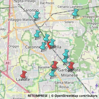 Mappa Via D. E. Uboldi, 21042 Caronno Pertusella VA, Italia (1.95857)