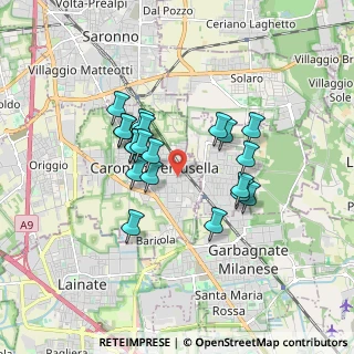 Mappa Via D. E. Uboldi, 21042 Caronno Pertusella VA, Italia (1.4145)