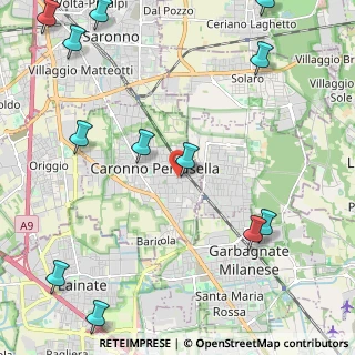 Mappa Via D. E. Uboldi, 21042 Caronno Pertusella VA, Italia (3.10167)