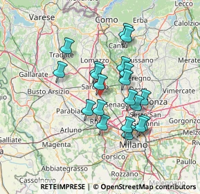 Mappa Via D. E. Uboldi, 21042 Caronno Pertusella VA, Italia (11.349)