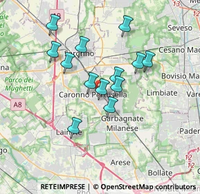 Mappa Via Don Enrico Uboldi, 21042 Caronno Pertusella VA, Italia (2.97385)