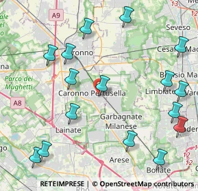 Mappa Via D. E. Uboldi, 21042 Caronno Pertusella VA, Italia (5.145)