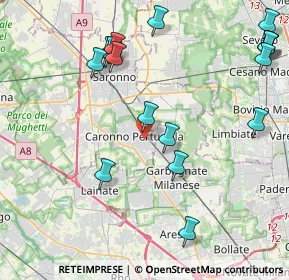 Mappa Via D. E. Uboldi, 21042 Caronno Pertusella VA, Italia (4.98647)