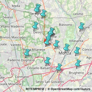 Mappa Via Baruso, 20835 Muggiò MB, Italia (3.90882)