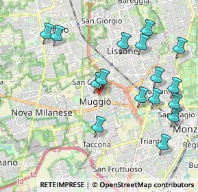 Mappa Via Baruso, 20835 Muggiò MB, Italia (2.23125)