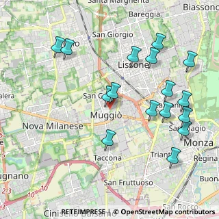Mappa Via Baruso, 20835 Muggiò MB, Italia (2.23125)