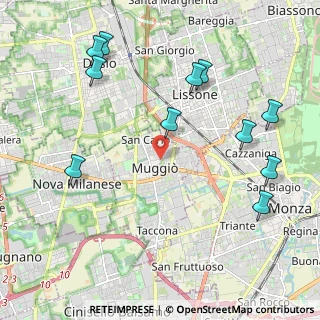 Mappa Via Baruso, 20835 Muggiò MB, Italia (2.45636)