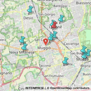 Mappa Via Baruso, 20835 Muggiò MB, Italia (2.39417)