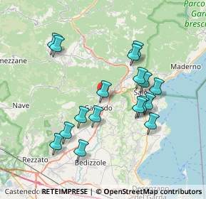 Mappa Via Cavalieri di Vittorio Veneto, 25089 Villanuova Sul Clisi BS, Italia (7.08706)