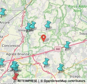 Mappa Via Burago, 20876 Burago di Molgora MB, Italia (6.085)