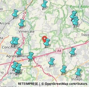 Mappa Via Burago, 20876 Burago di Molgora MB, Italia (5.70053)