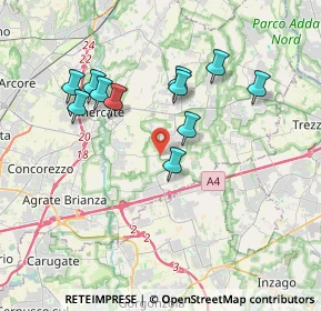 Mappa Via Burago, 20876 Burago di Molgora MB, Italia (3.41091)