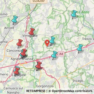 Mappa Via Burago, 20876 Burago di Molgora MB, Italia (5.18)