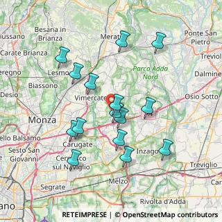 Mappa Via Burago, 20876 Burago di Molgora MB, Italia (7.05867)
