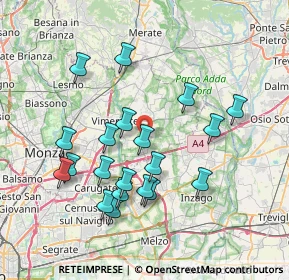 Mappa Via Burago, 20876 Burago di Molgora MB, Italia (7.3185)
