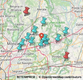 Mappa Via Burago, 20876 Burago di Molgora MB, Italia (6.59571)