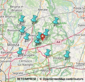 Mappa Via Burago, 20876 Burago di Molgora MB, Italia (6.26333)